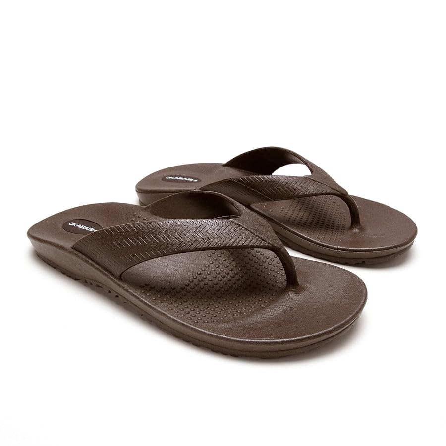 okeihan51 Amazon.com | OKABASHI Men's Surf Flip Flops (Brown, ML